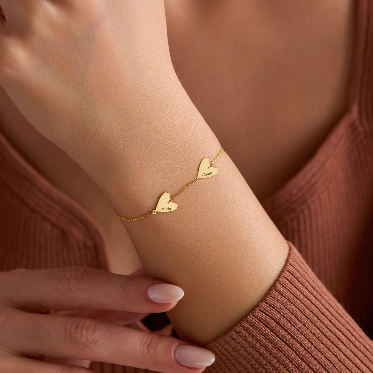 Personalizovaný náramok so srdcom s gravírovaním