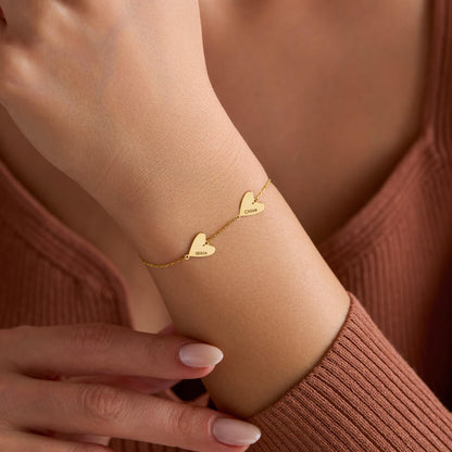 Personalizovaný náramok so srdcom s gravírovaním