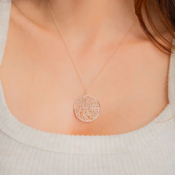 Personalizovaný náhrdelník s mapou