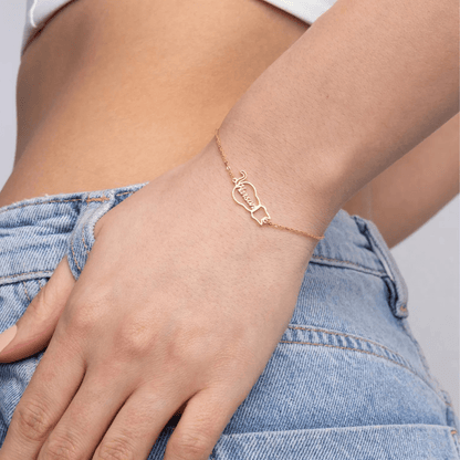 Personalizovaný náramok s menom mačky