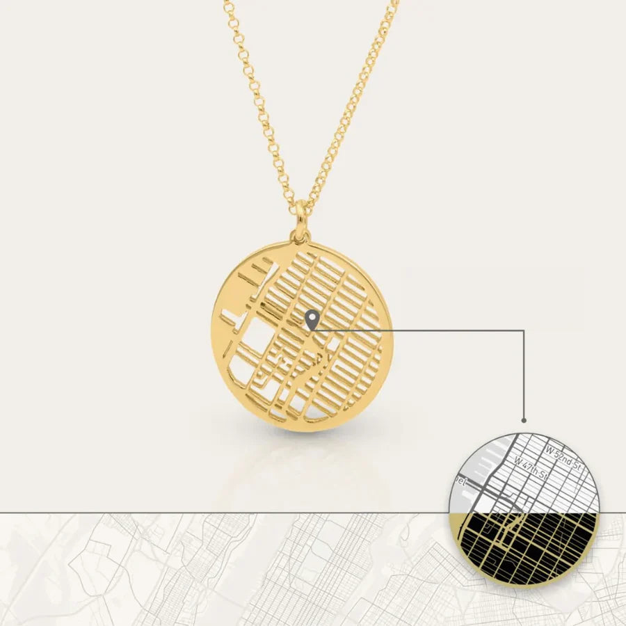 Personalizovaný náhrdelník s mapou