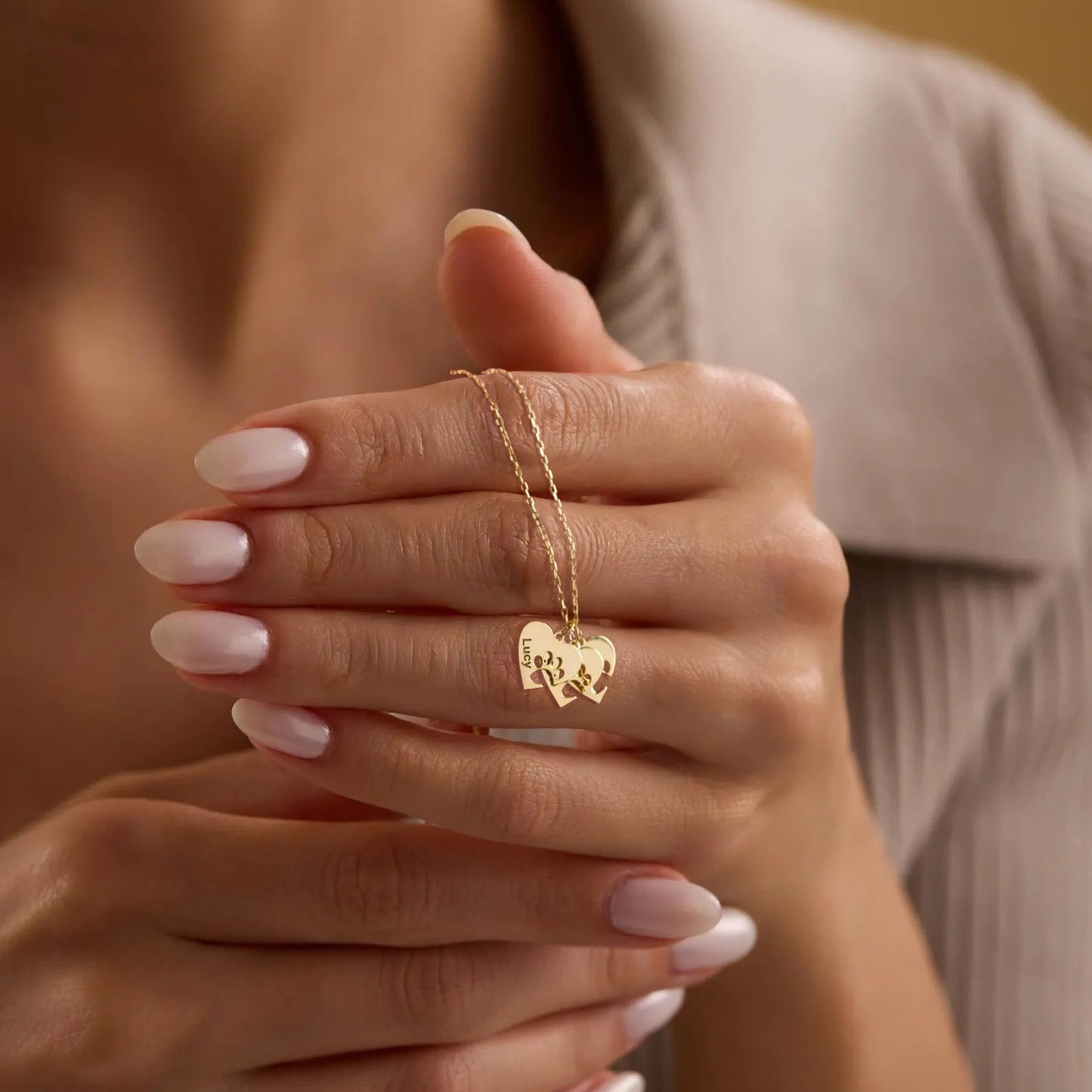 Personalizovaný náhrdelník s menom, labkou a srdcom