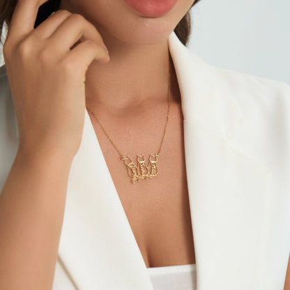 Personalizovaný náhrdelník s menom mačky