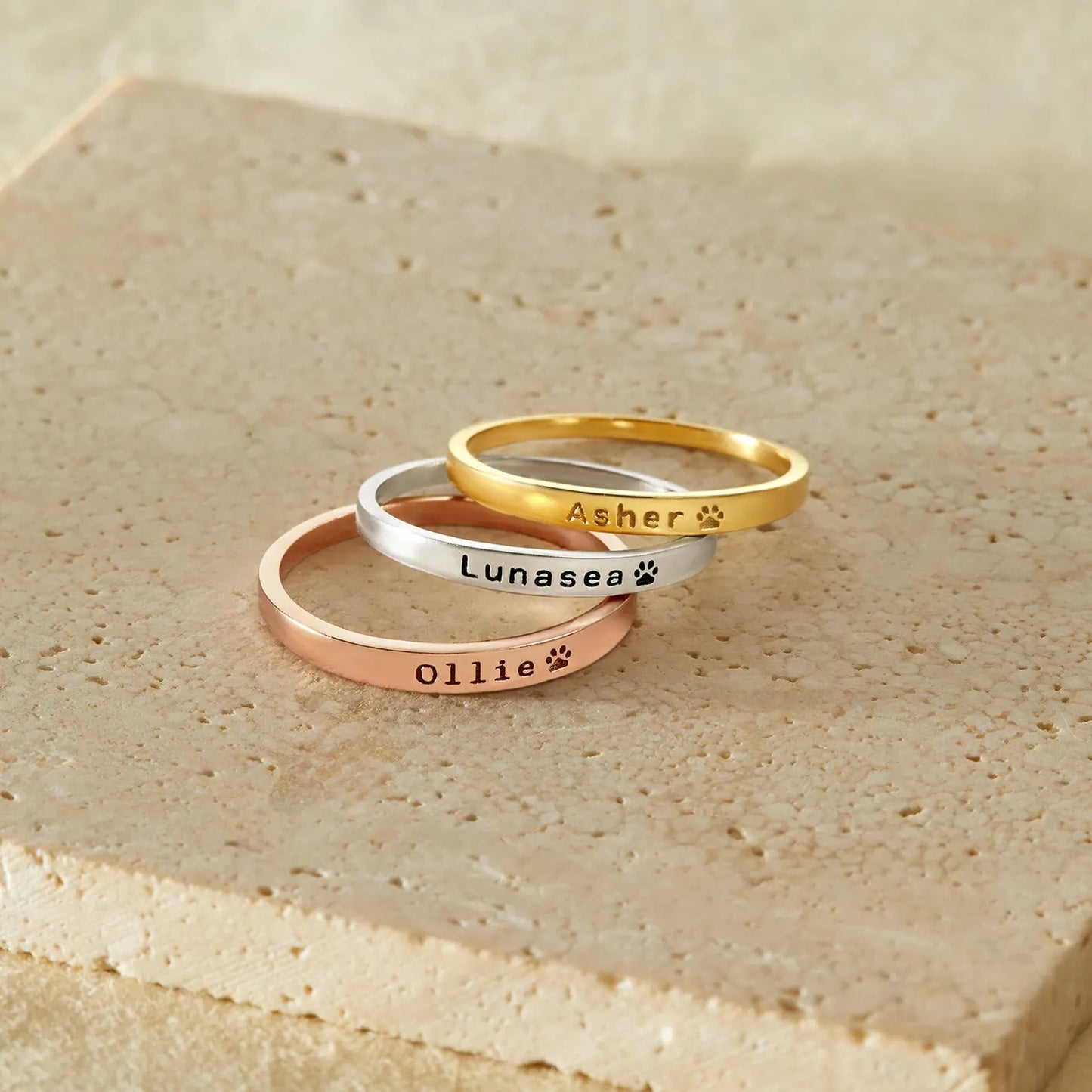 Personalizovaný prsteň s menom domáceho miláčika