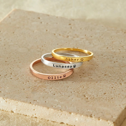 Personalizovaný prsteň s menom domáceho miláčika