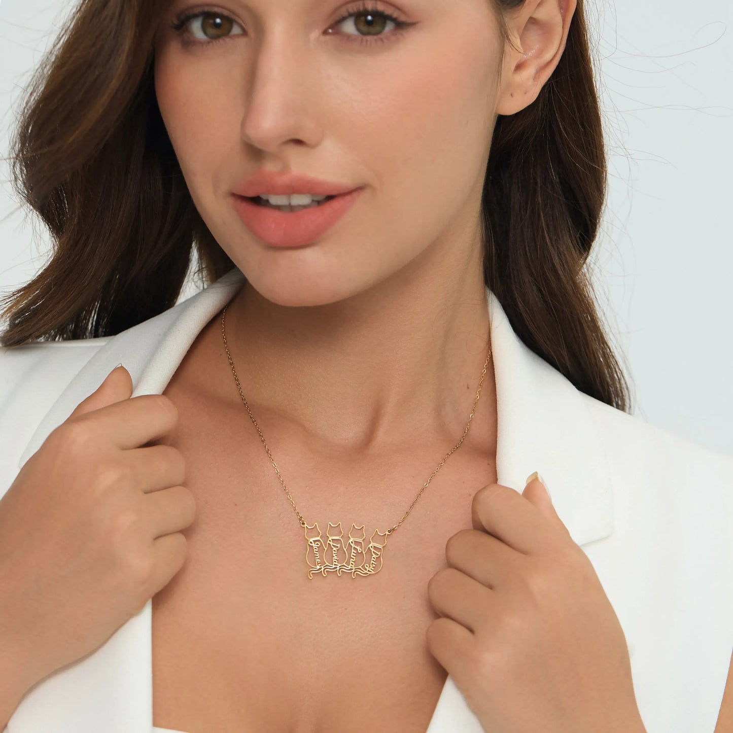 Personalizovaný náhrdelník s menom mačky