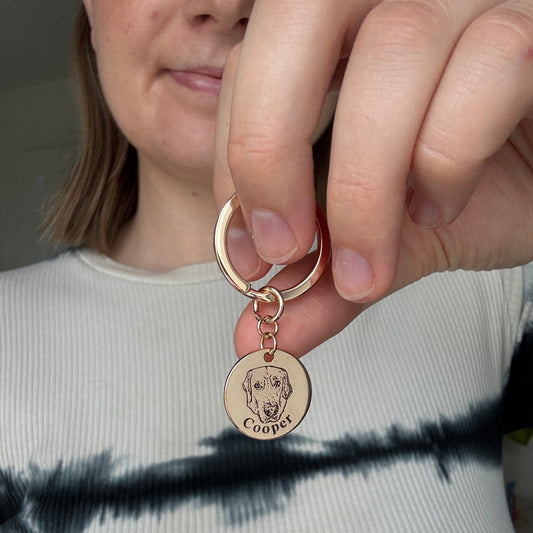 Personalizovaný kľúčenka s tvárou domáceho miláčika